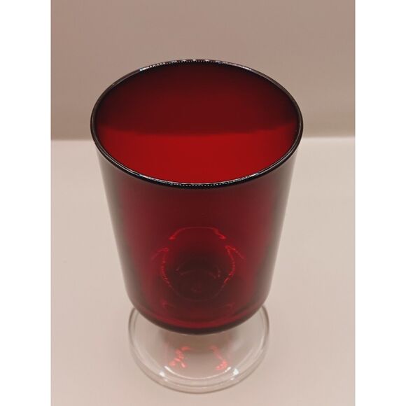 Cristal D'Arques-Durand Water Goblet Cavalier Ruby Glass, Finger Bowls Set of 2 - Picture 11 of 15